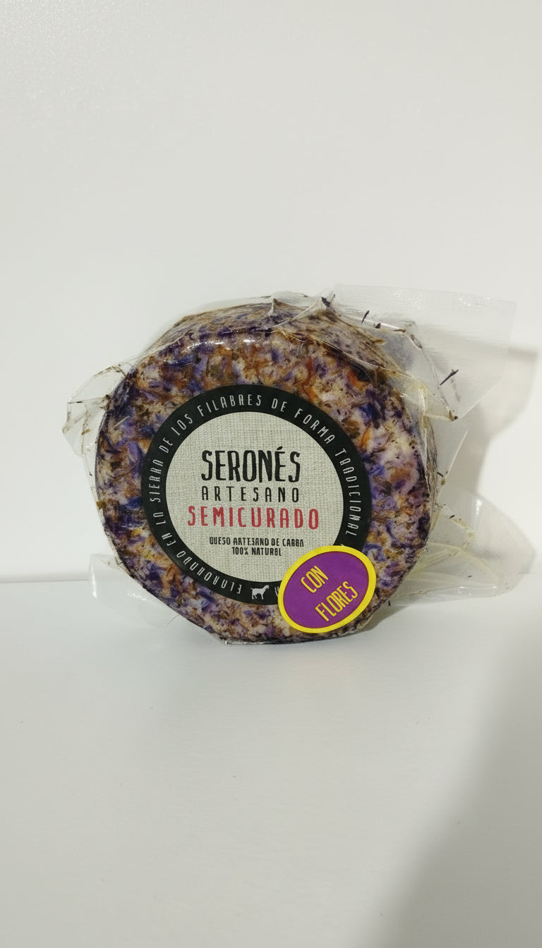 Queso con flores
